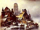 Famous Winter Paintings - A View Of Danzig In Winter